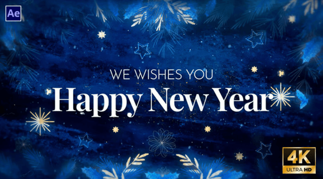 New Year Wishes, Greetings for After Effects | Free Template for After Effects