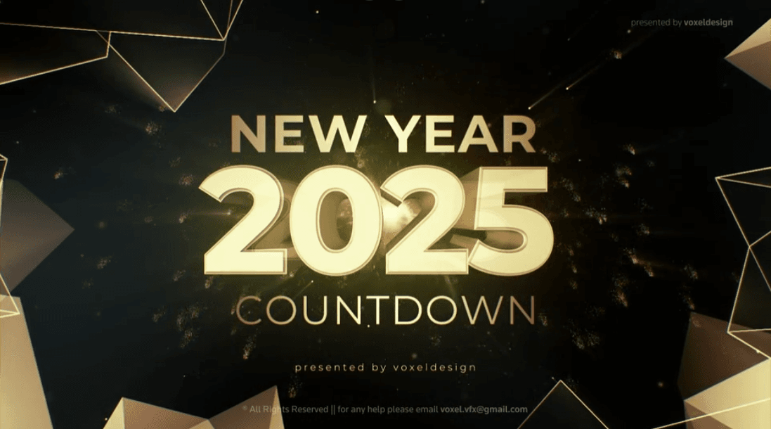 New Year Countdown | Free Intro for After Effects
