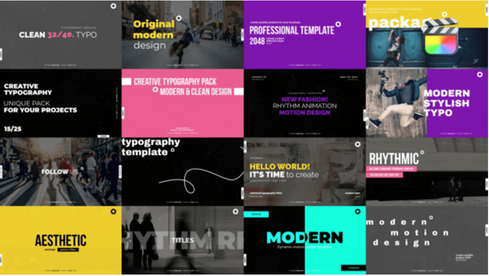 Clean Text Typography | Free Templates for FCPX
