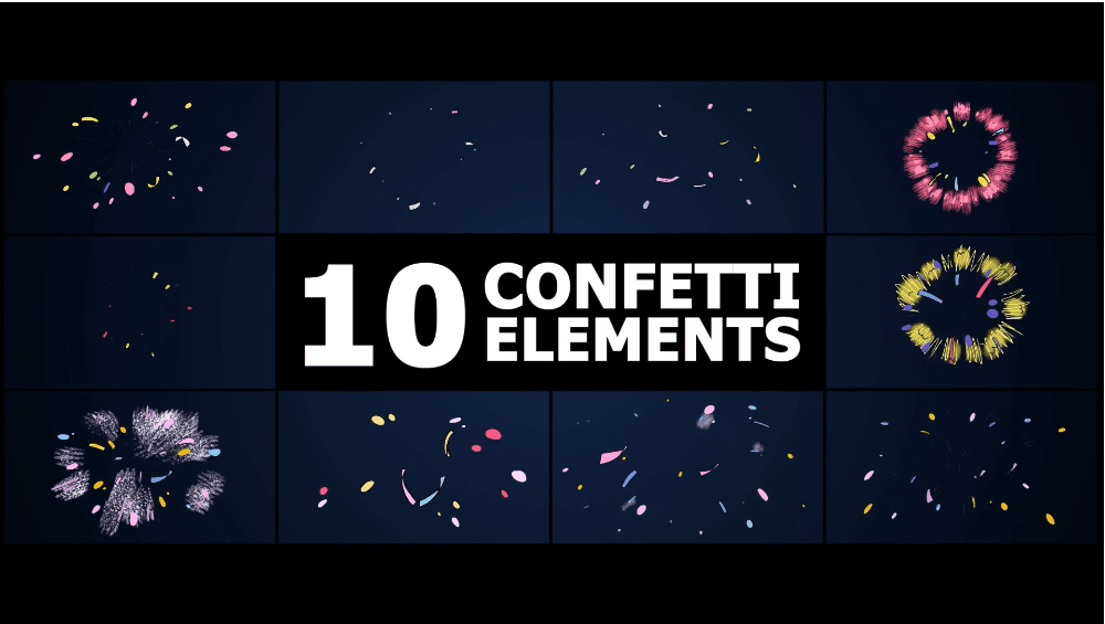 Holiday Confetti Elements | Free templates for FCPX