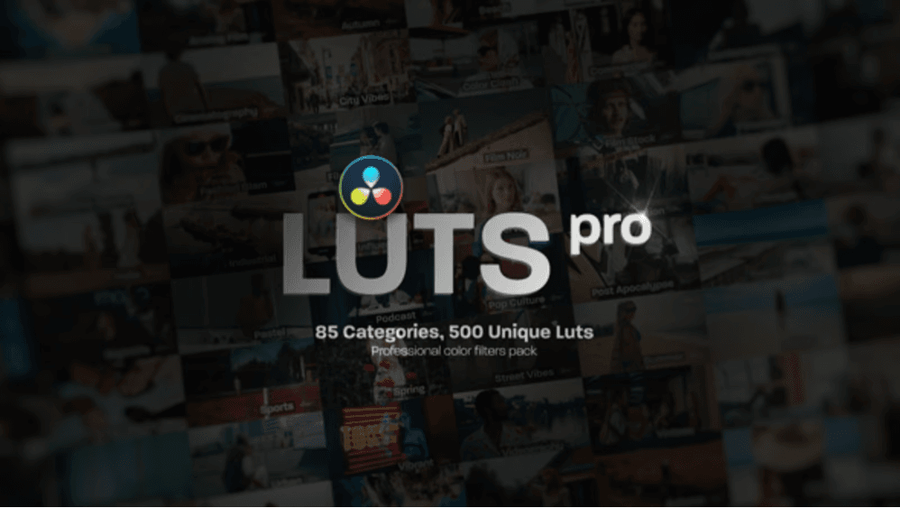 Professional Color Grading Pack with 500 LUTs | Free for Davinci Resolve