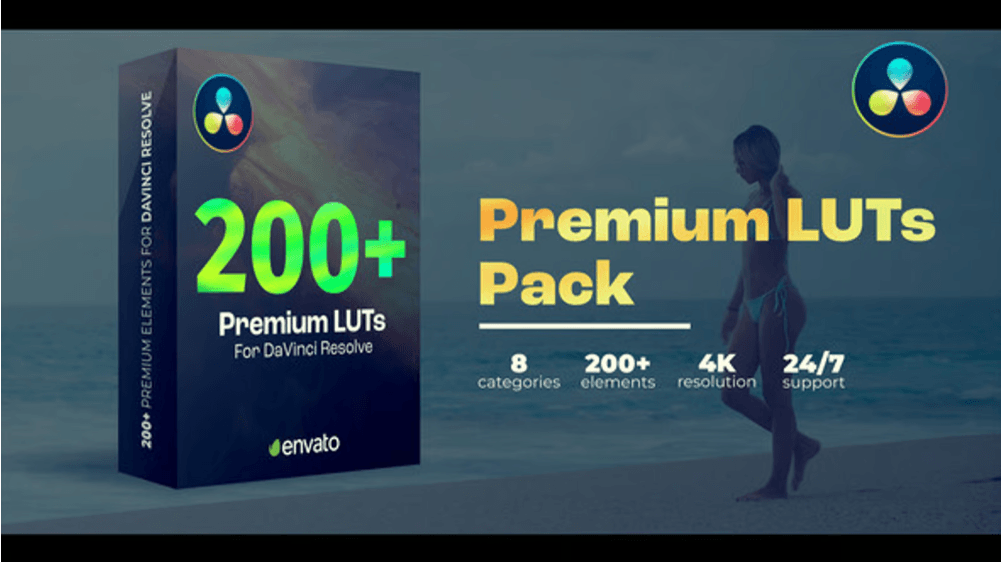 200+ Premium LUTs Pack  | Free for Davinci Resolve