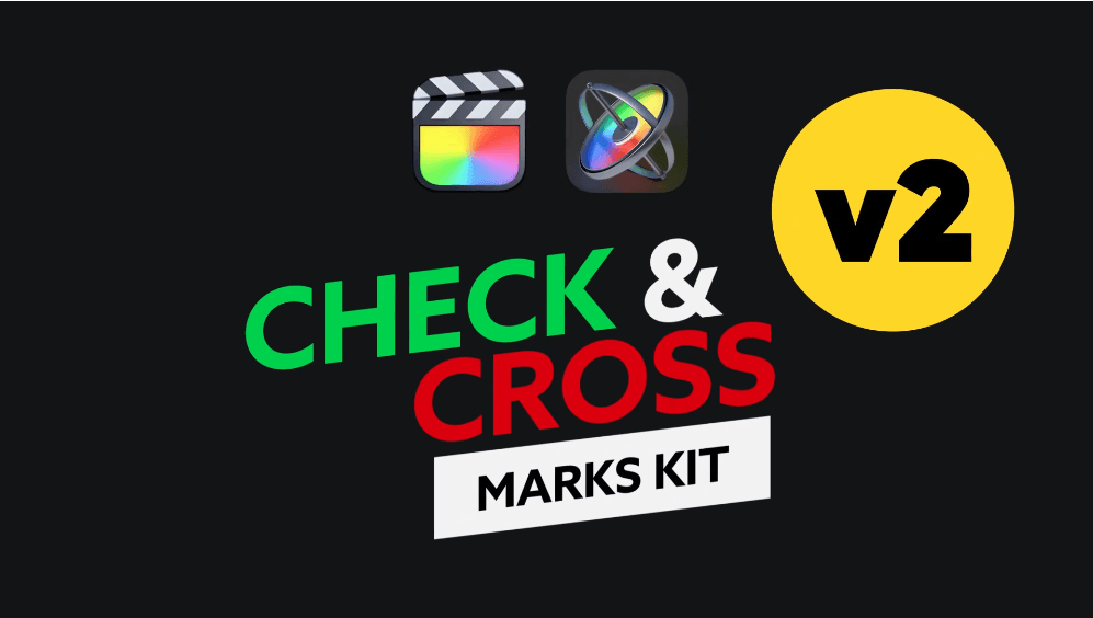 Check & Cross Marks Vol.2 | Free templates for FCPX