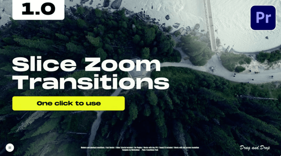 Free Slice Zoom Transitions