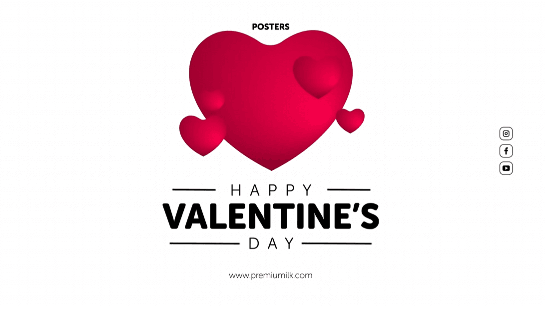 Posters Valentine | Free Element Screen for AfterEffects