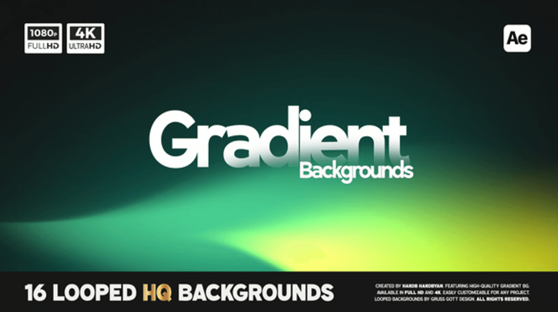 Gradient Backgrounds | Free Background for After Effects