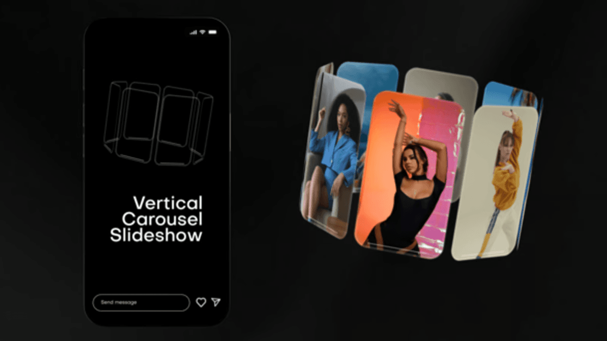 Vertical Carousel Slideshow | Free Slideshow for After Effects